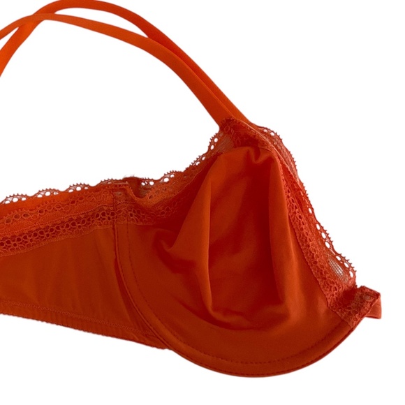Gilligan & O’Malley Women’s Underwire Lace Orange Bra Size 38C From Target - Picture 8 of 9